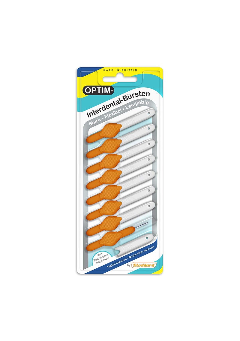 OPTIM Interdental Brushes Pack of 8 Orange 0.45 mm Size 1